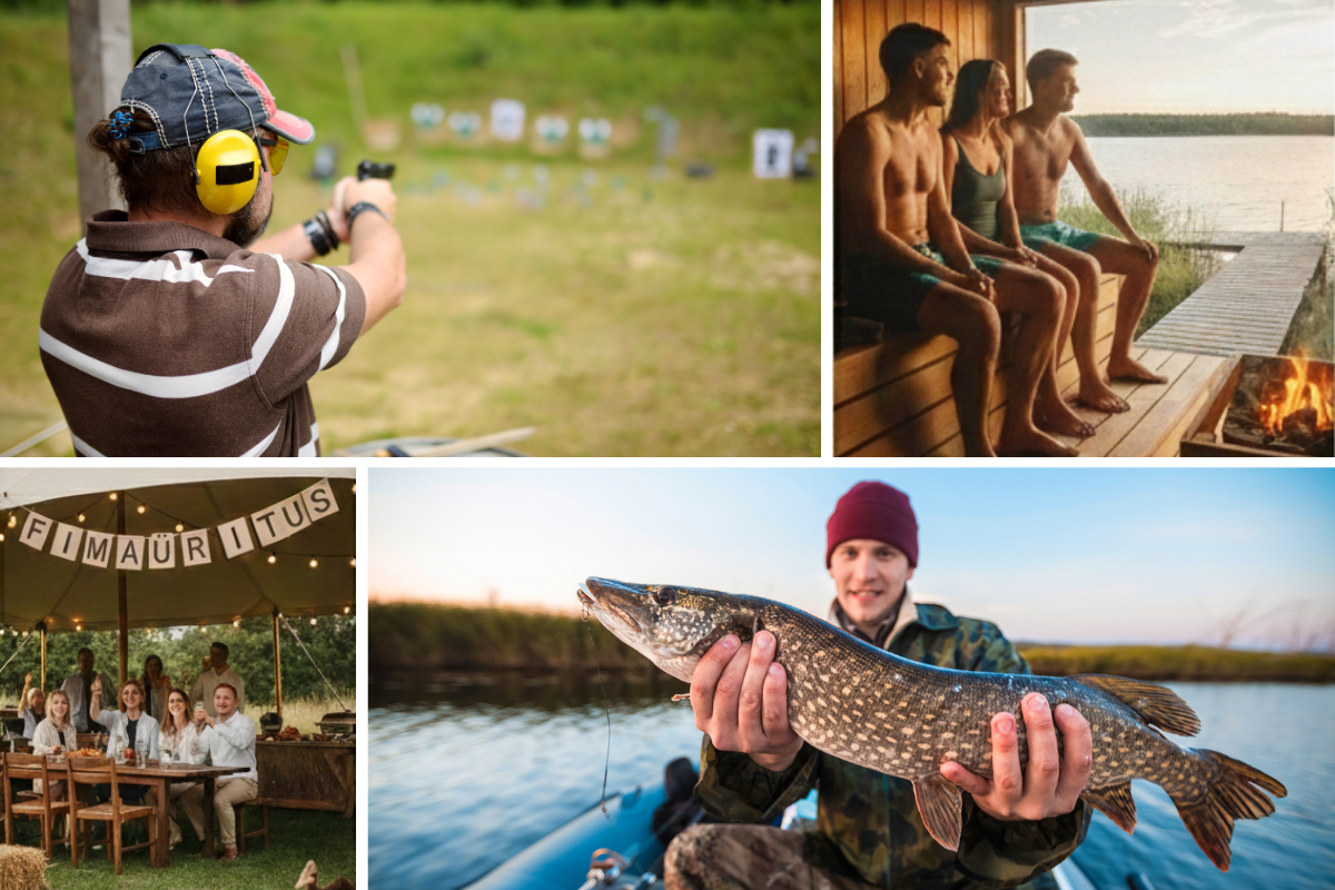 Aktiivne puhkus Saaremaal: lasketiir, järvevaatega saun, firmaüritused ja kalapüük Suurlahel.